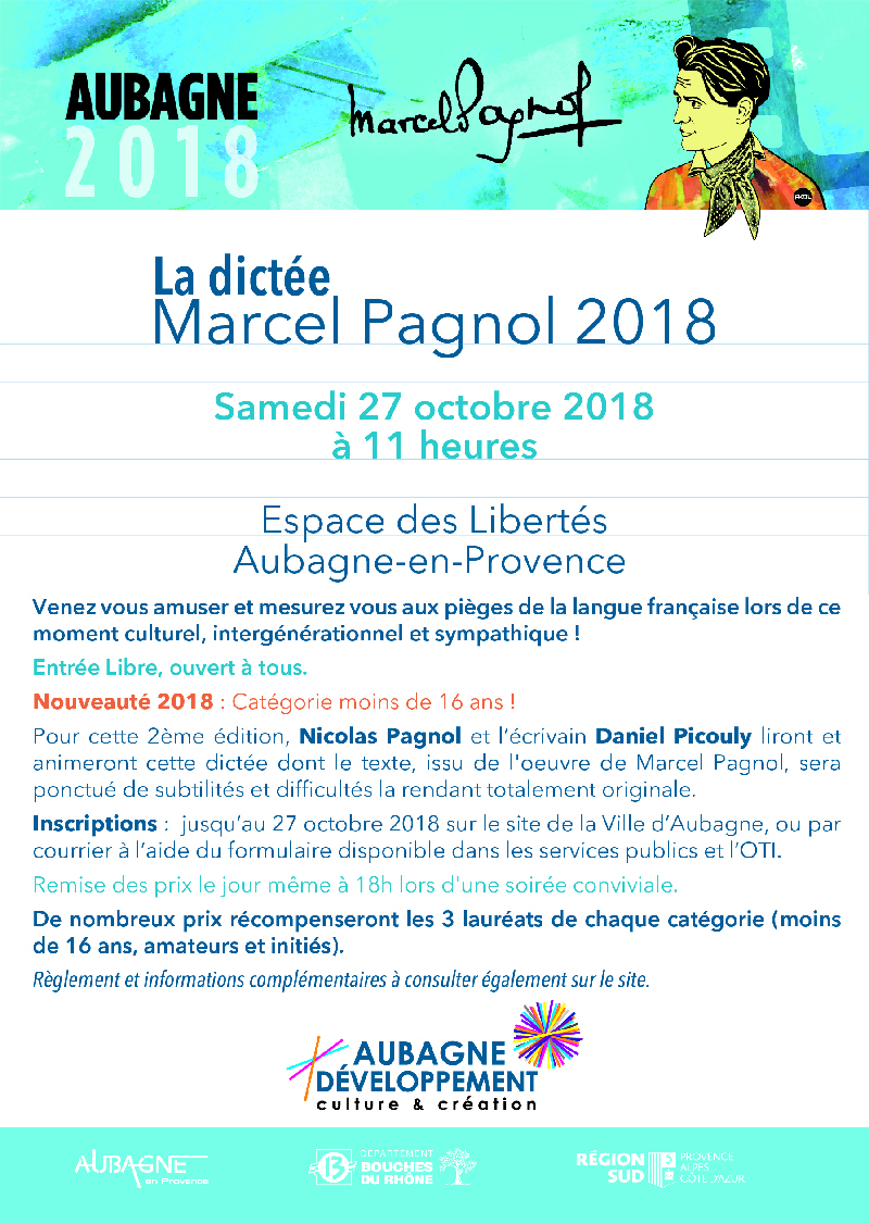 dictee Marcel Pagnol 2018