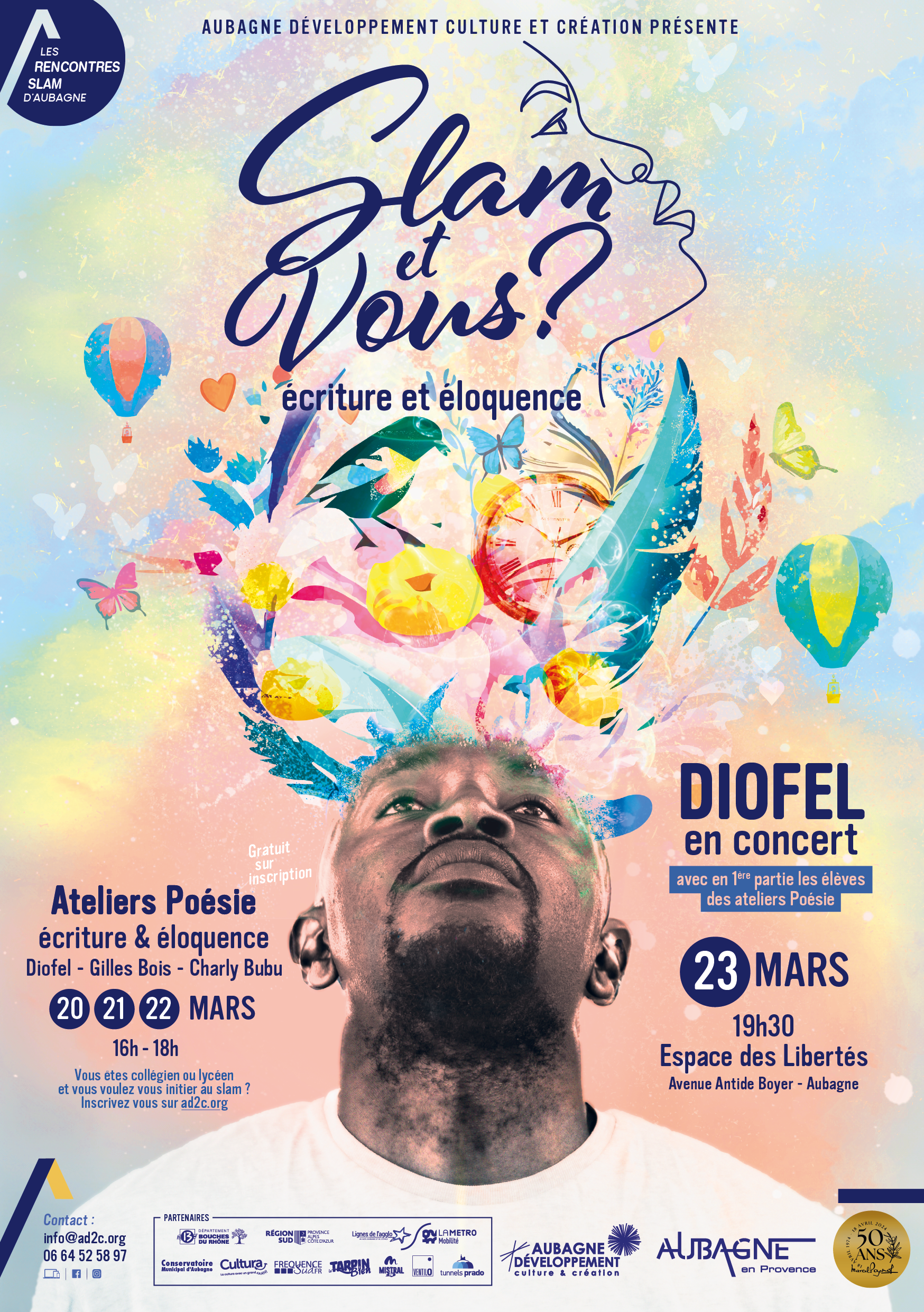 concert slam Diofel 23 mars 2024 à aubagne